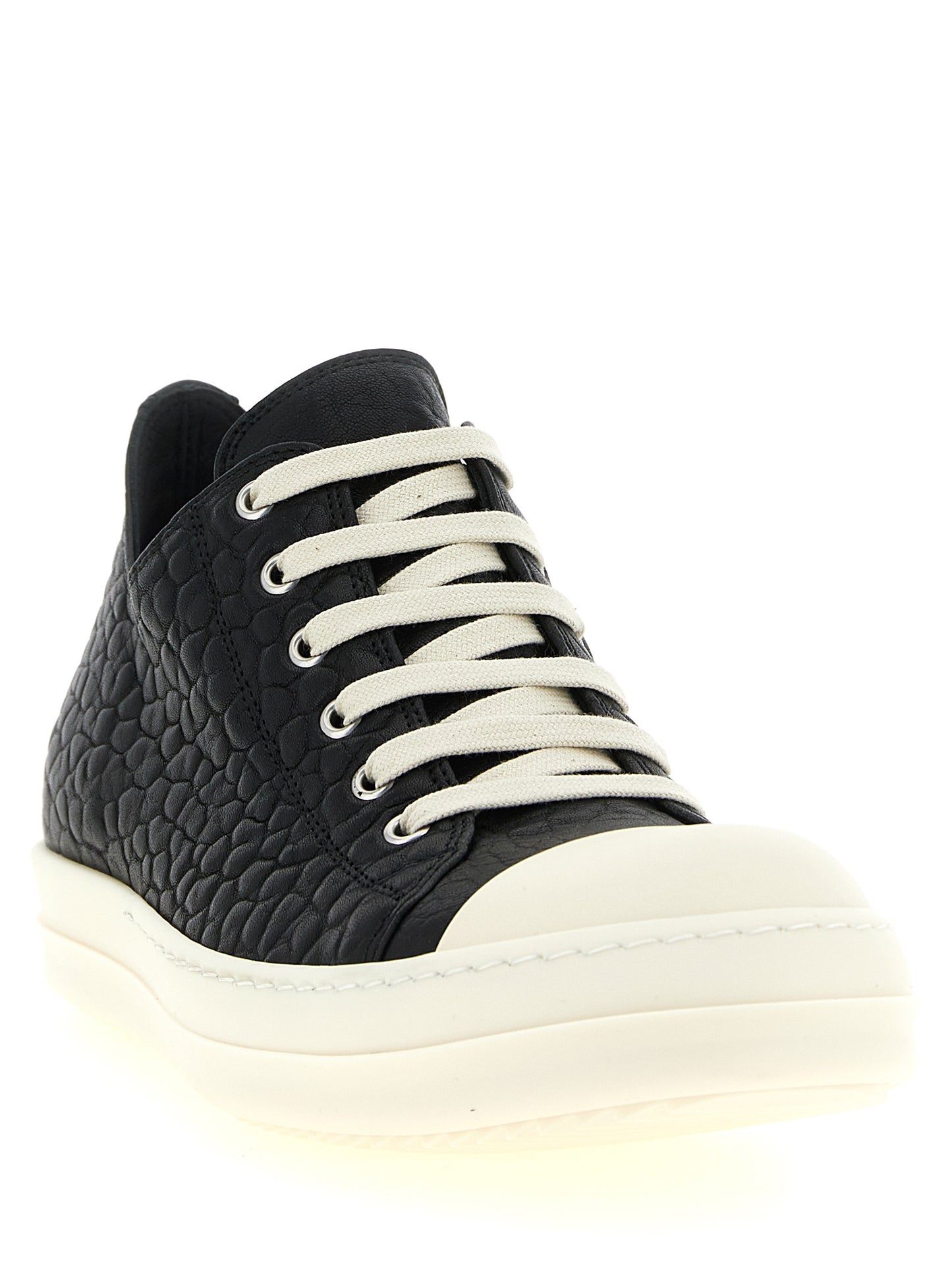 Bicolor Lamb Leather Low Top Sneakers
