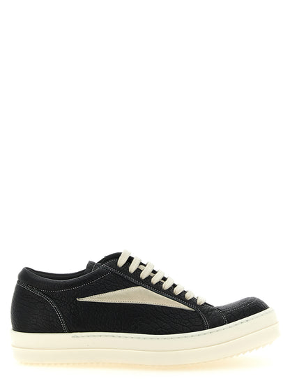 Bicolor Lamb Leather Low Top Sneakers