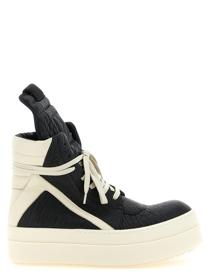 Bicolor Lamb Leather Athletic Sneakers