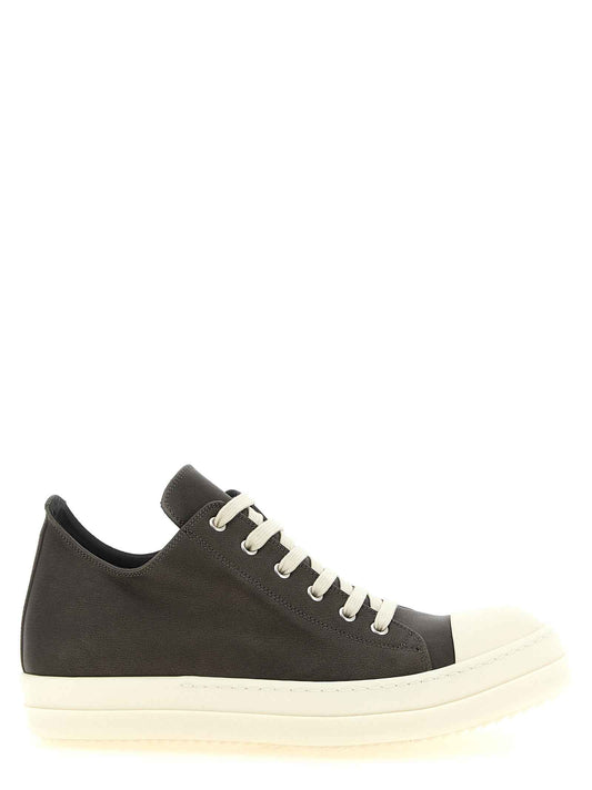 Black Calfskin Low Top Sneakers