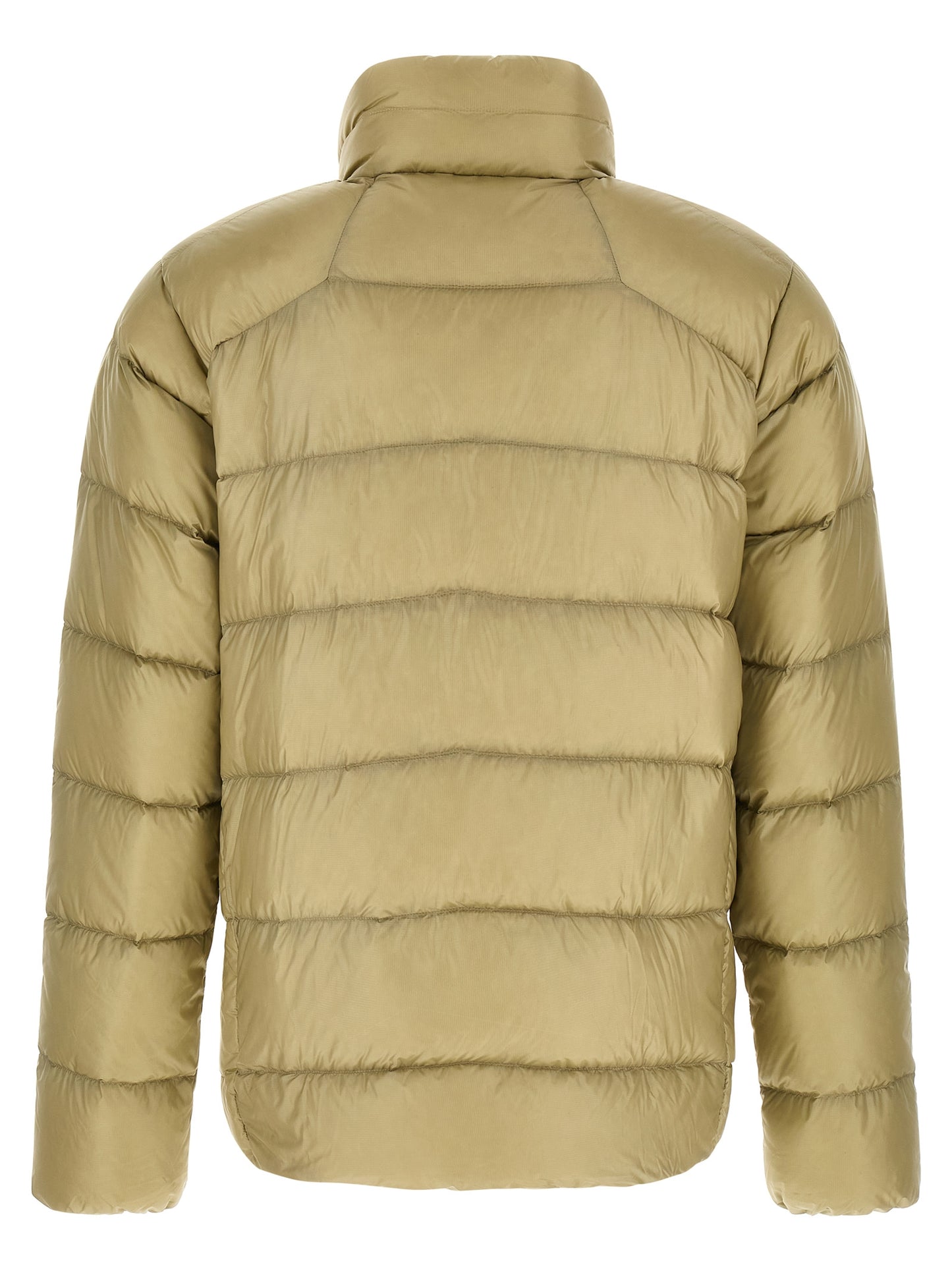 Beige Nylon Full-Length Jacket