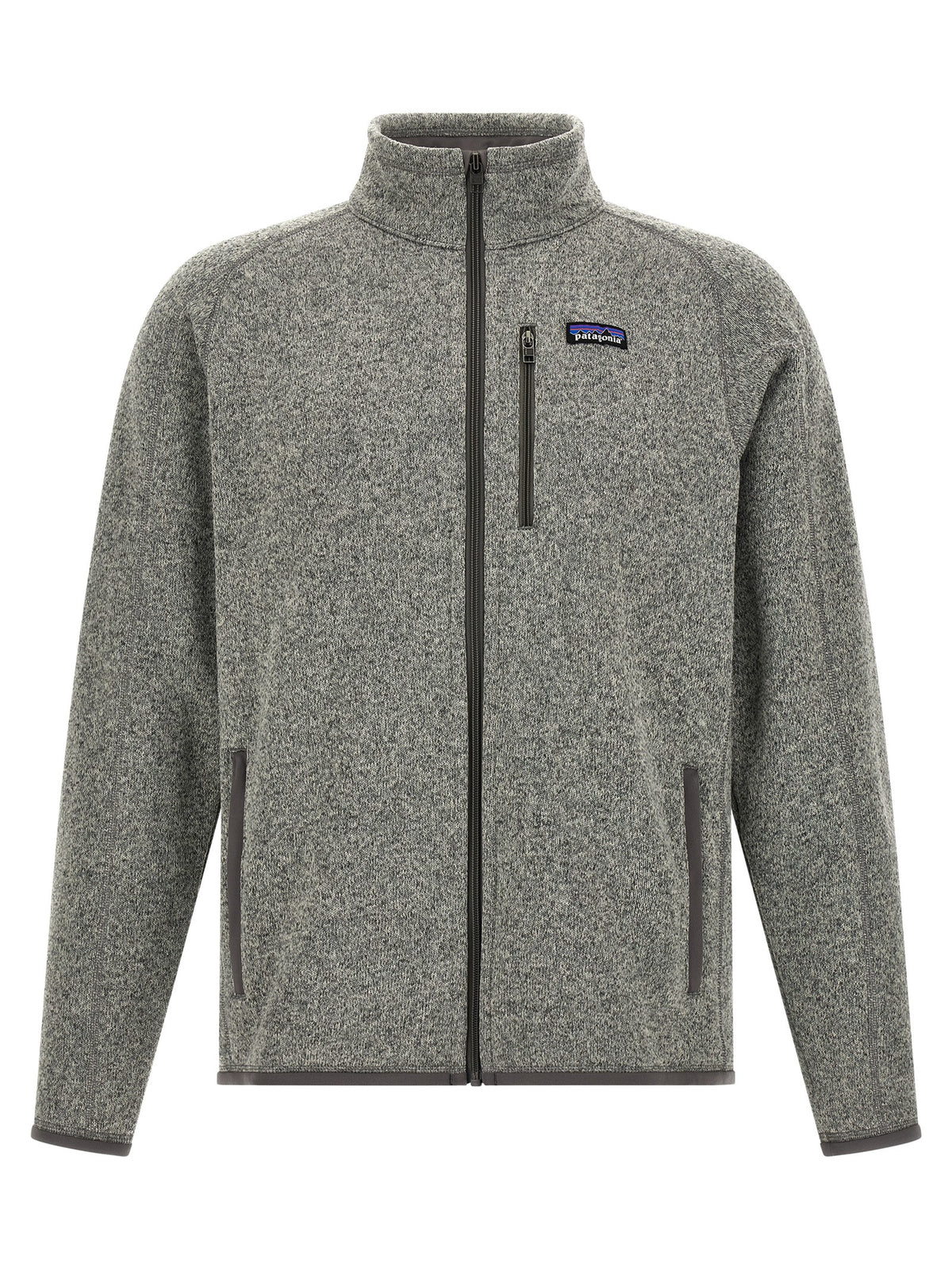 Gray Polyester Full-Length Jacket