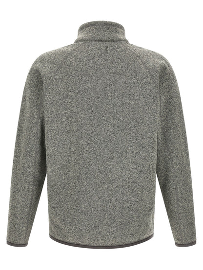 Gray Polyester Full-Length Jacket