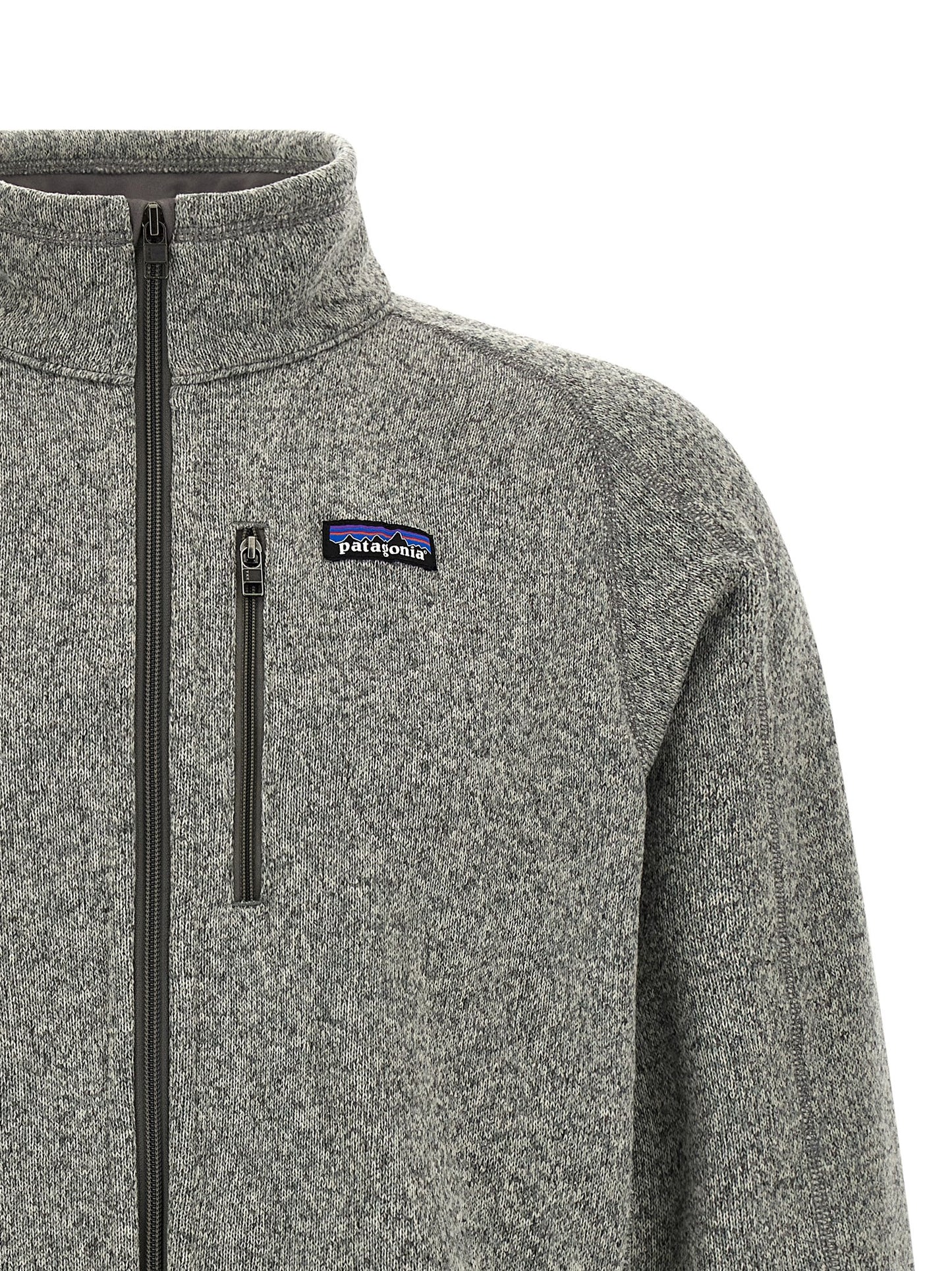 Gray Polyester Full-Length Jacket