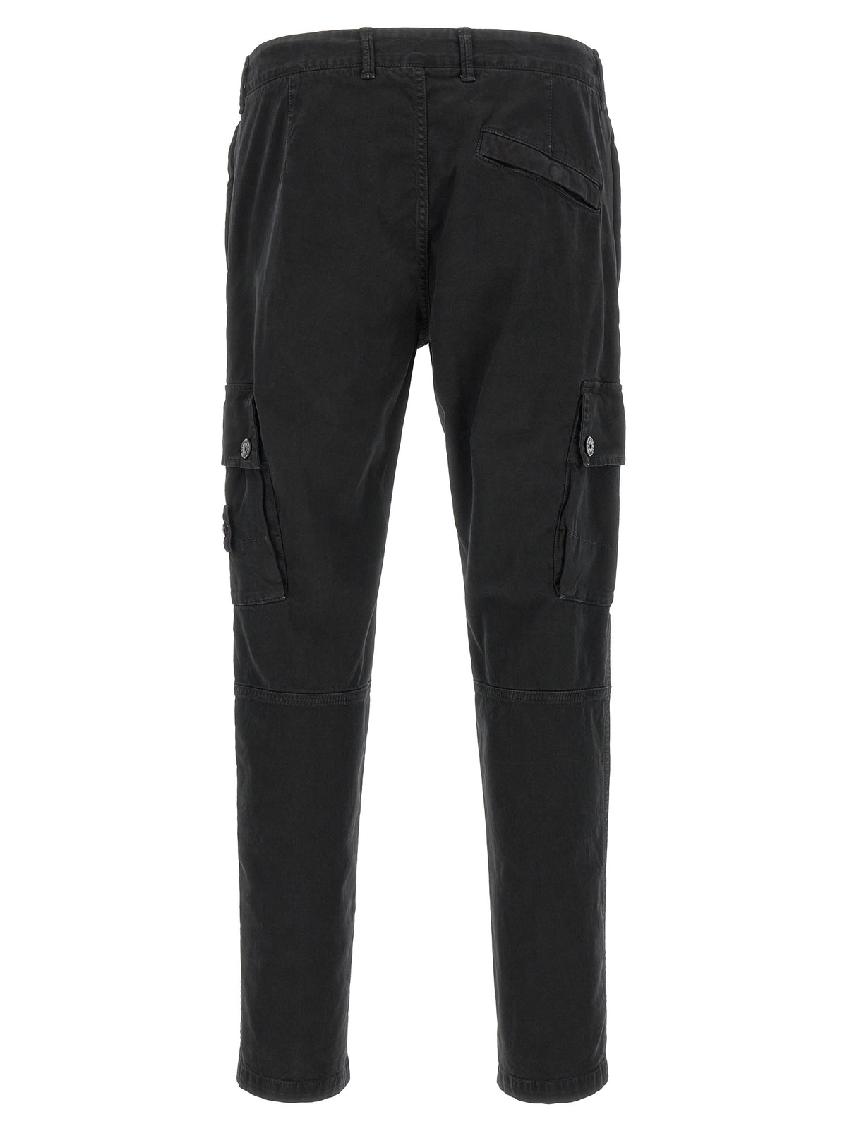 Black Cotton Cargo Pants