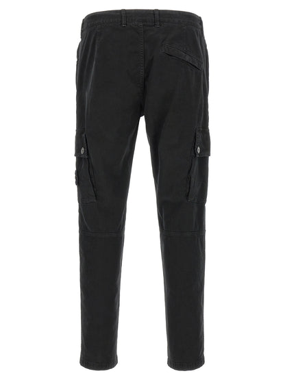 Black Cotton Cargo Pants