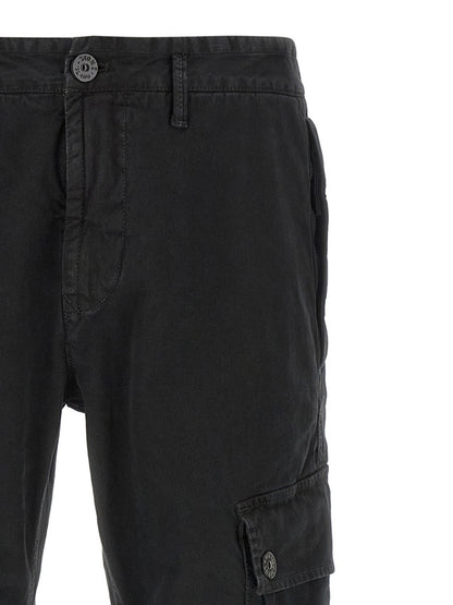 Black Cotton Cargo Pants
