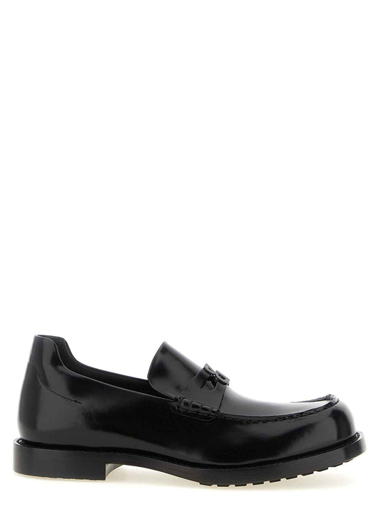 Black Calfskin Slip-On Loafers