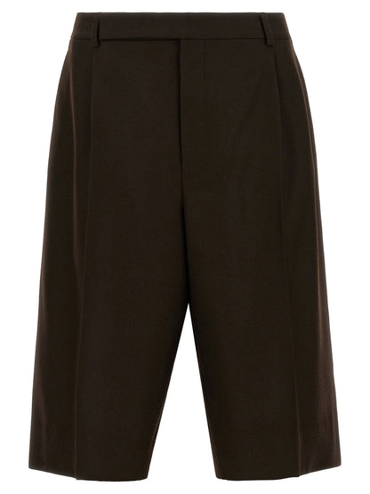 Brown Wool Bermuda Shorts