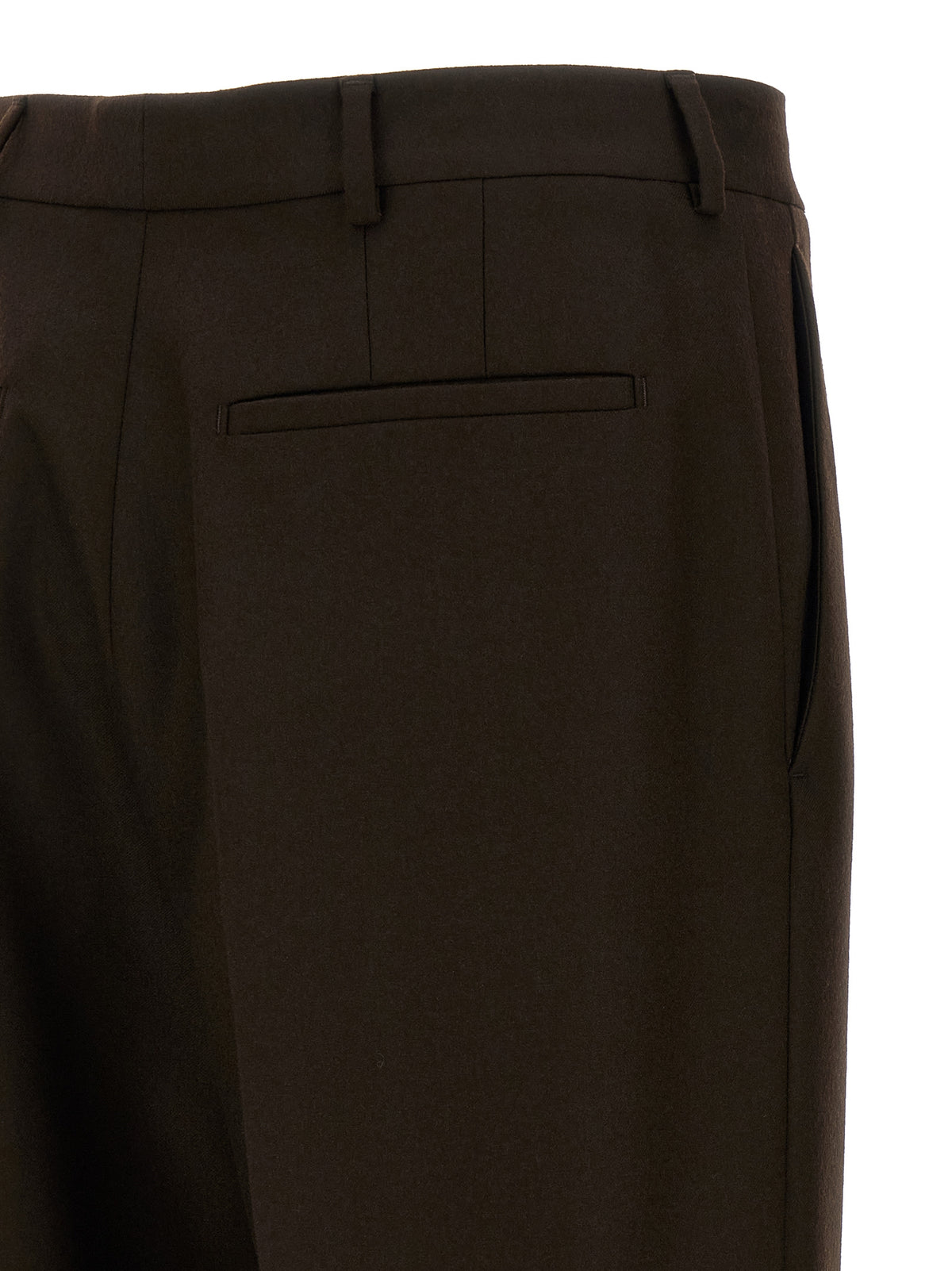 Brown Wool Bermuda Shorts