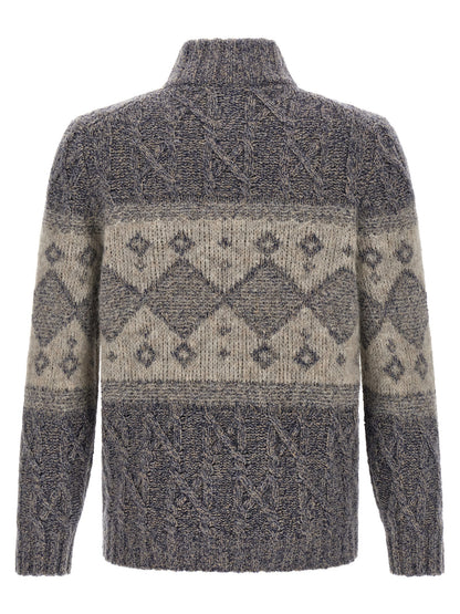 Gray Virgin Wool Cardigan