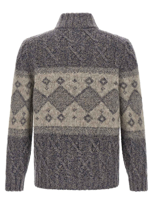 Gray Virgin Wool Cardigan