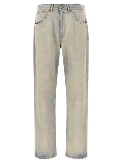 Blue Cotton Relaxed Fit Jeans