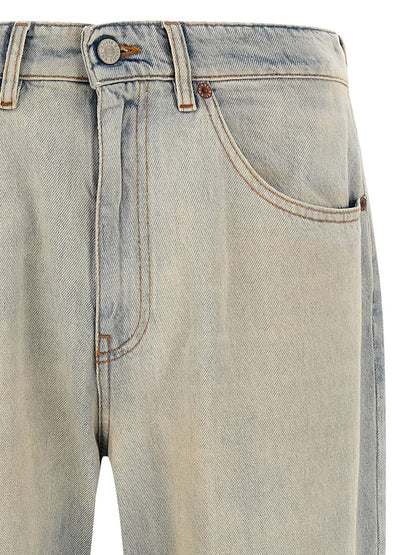 Blue Cotton Relaxed Fit Jeans