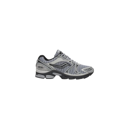 Gray Synthetic Athletic Sneakers