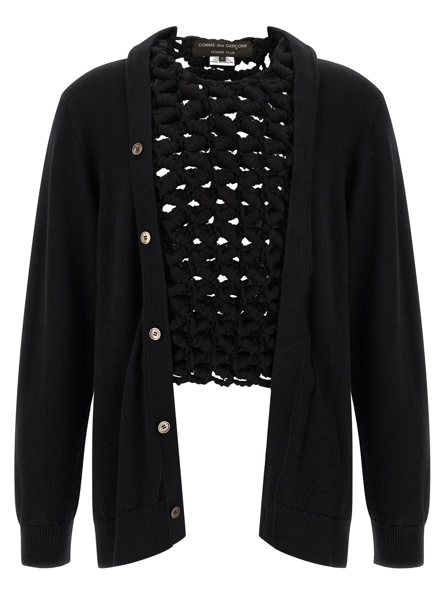 Black Wool Cardigan