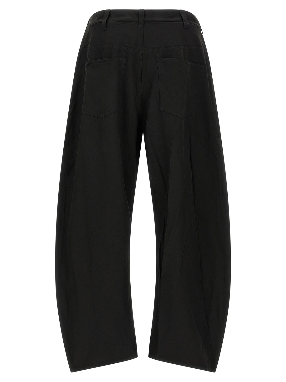 Black Polyester Casual Pants