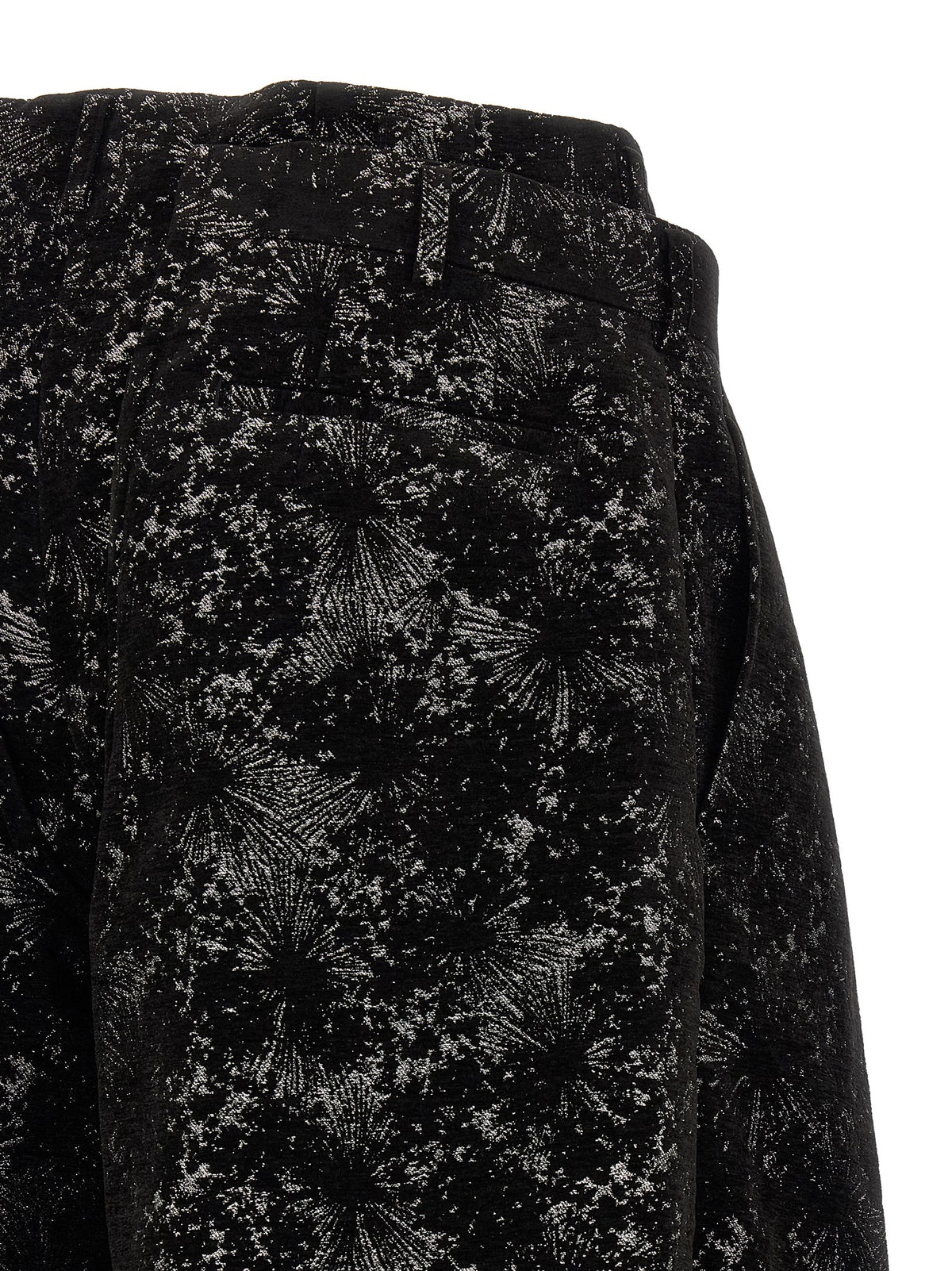 Black Polyester Bermuda Shorts