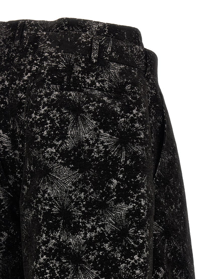 Black Polyester Bermuda Shorts