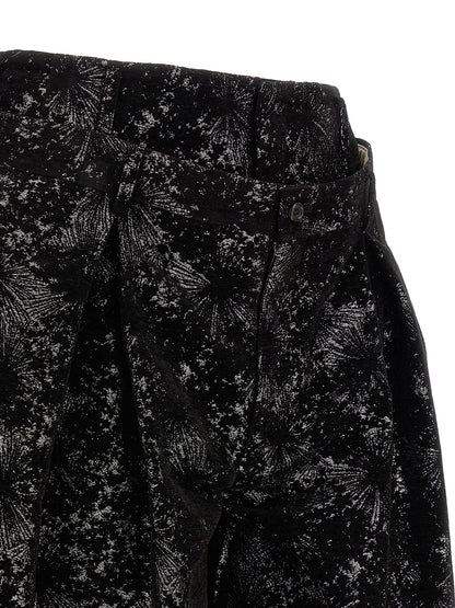 Black Polyester Bermuda Shorts