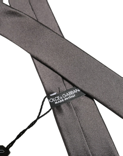 Black Woven 100% Silk Adjustable Necktie Accessory Tie