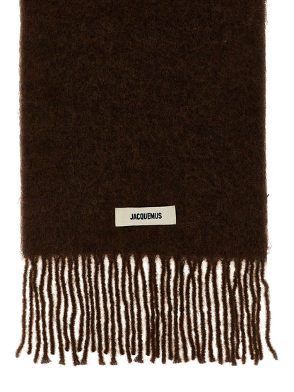 Brown Alpaca Leather Foulard