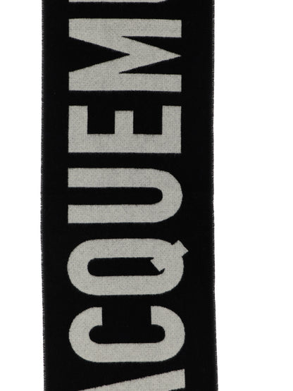 Black Wool Foulard