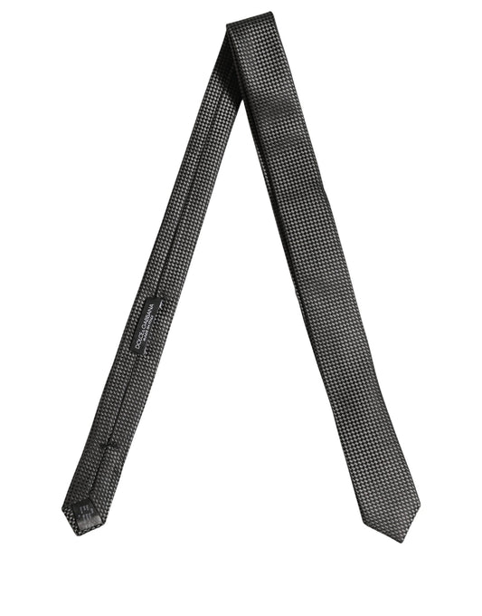Dark Gray Textured Silk Adjustable Necktie Accessory Tie