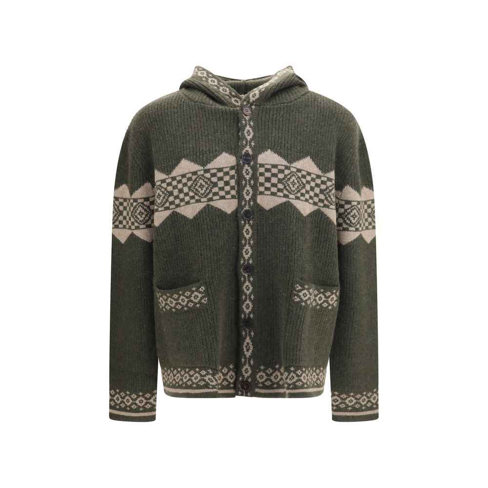 Bicolor Cashmere Cardigan