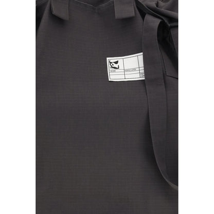 Gray Polyester Shoulder Bag