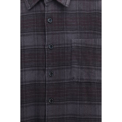 Gray Cotton Pattern Shirt