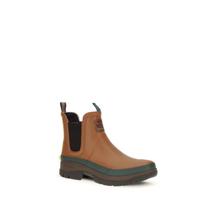 Brown Rubber Chelsea Boots