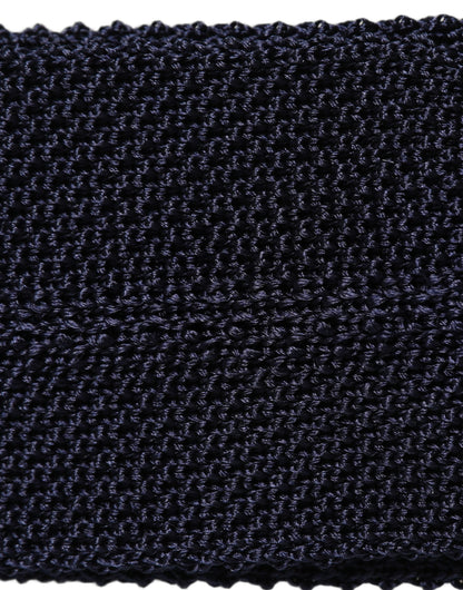 Dark Blue Textured Knitted Adjustable Necktie Accessory Tie