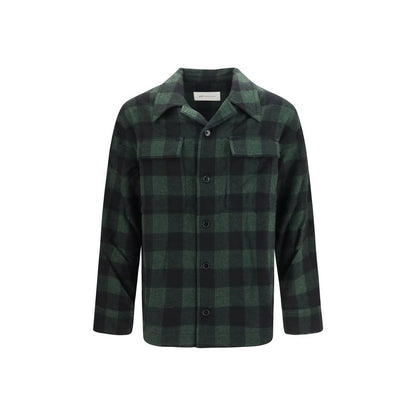 Bicolor Wool Oves Aries Pattern Shirt