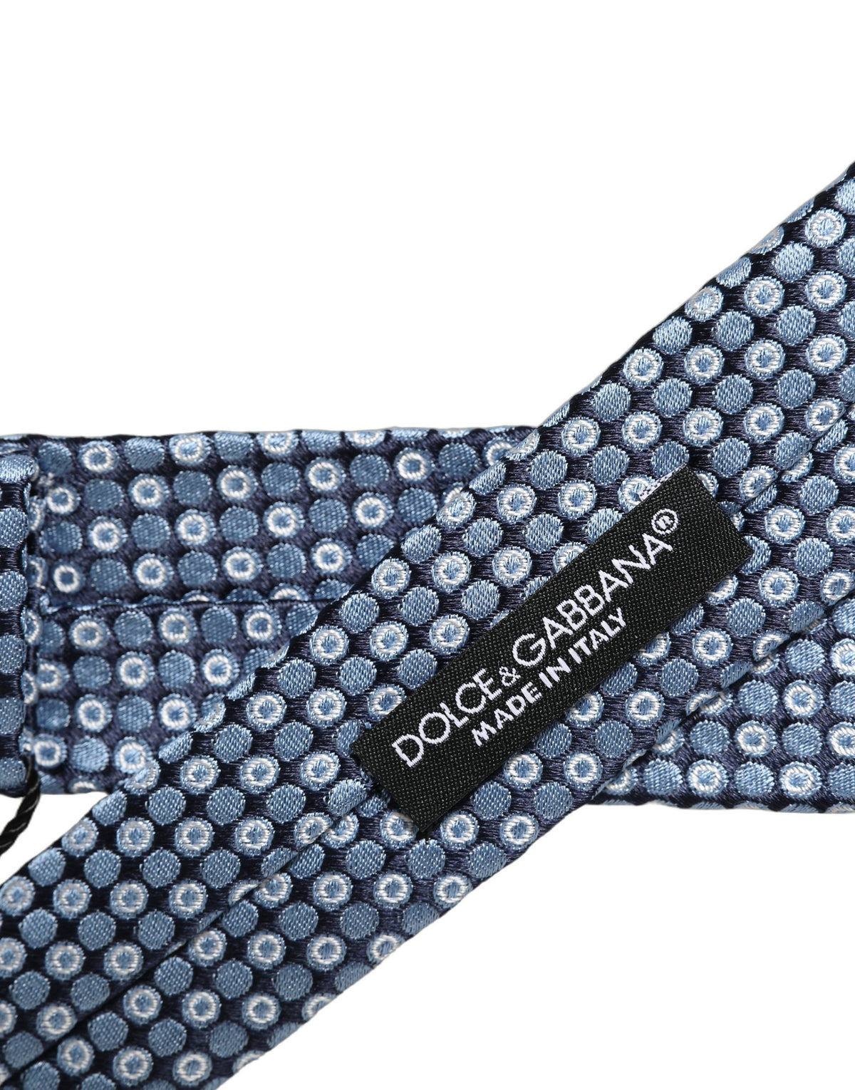 Blue Circle Pattern Silk Adjustable Necktie Accessor Tie