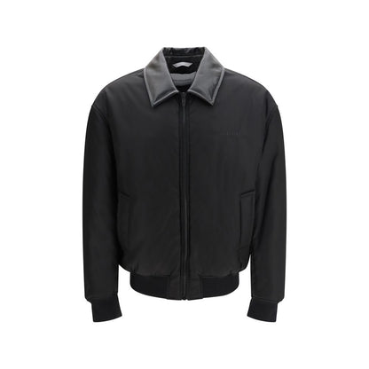 Black Nylon Bomber