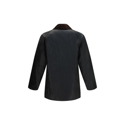 Black Cotton Full-Length Jacket