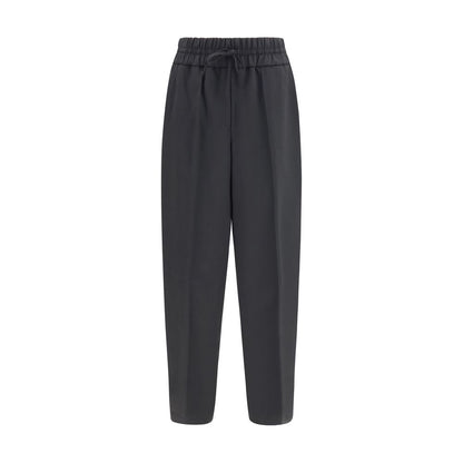 Black Wool Oves Aries Casual Pants