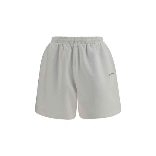 White Cotton Bermuda Shorts