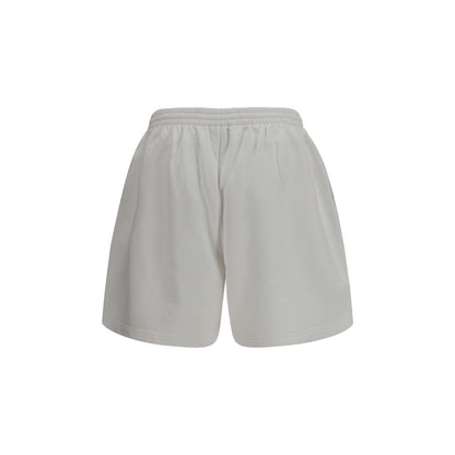 White Cotton Bermuda Shorts