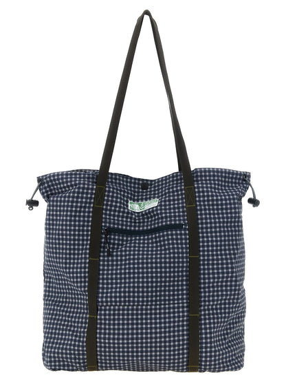 Blue Nylon Tote Bag