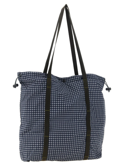 Blue Nylon Tote Bag