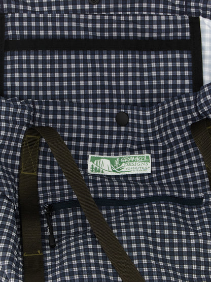 Blue Nylon Tote Bag
