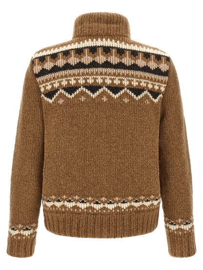 Brown Virgin Wool Cardigan
