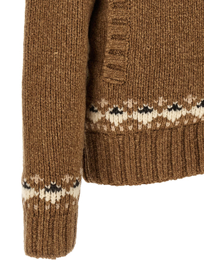 Brown Virgin Wool Cardigan