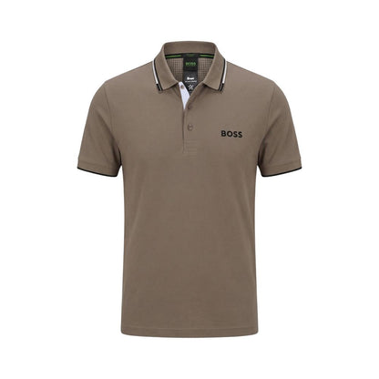 Beige Cotton Polo Shirt