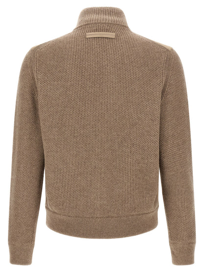 Beige Cashmere Cardigan
