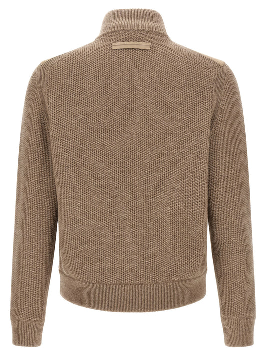 Beige Cashmere Cardigan