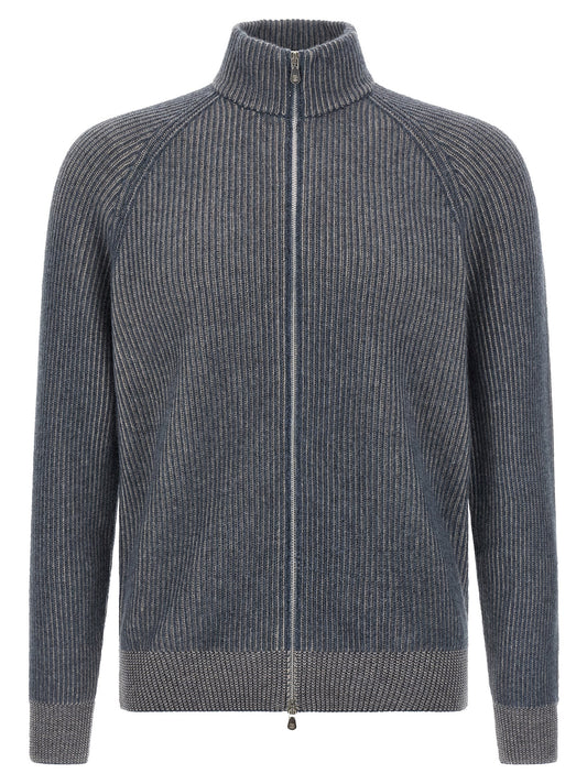 Blue Cashmere Cardigan