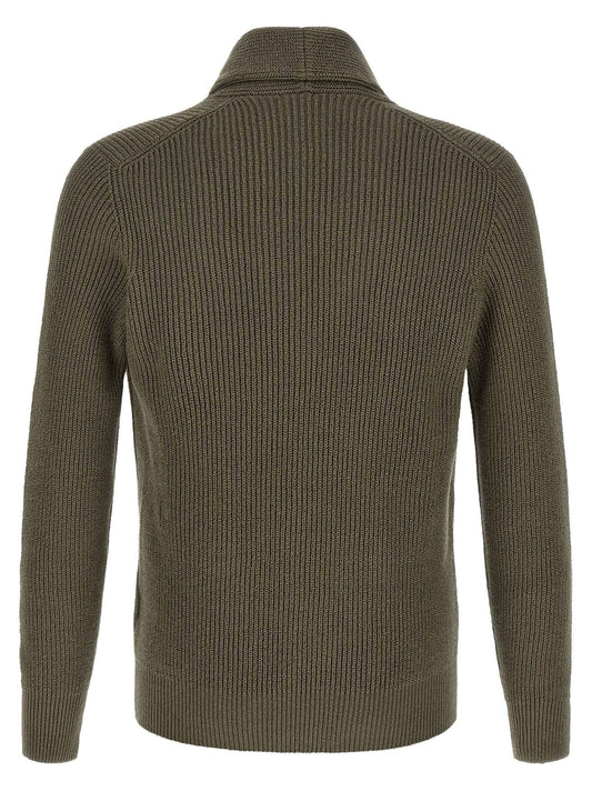 Bicolor Cotton Cardigan